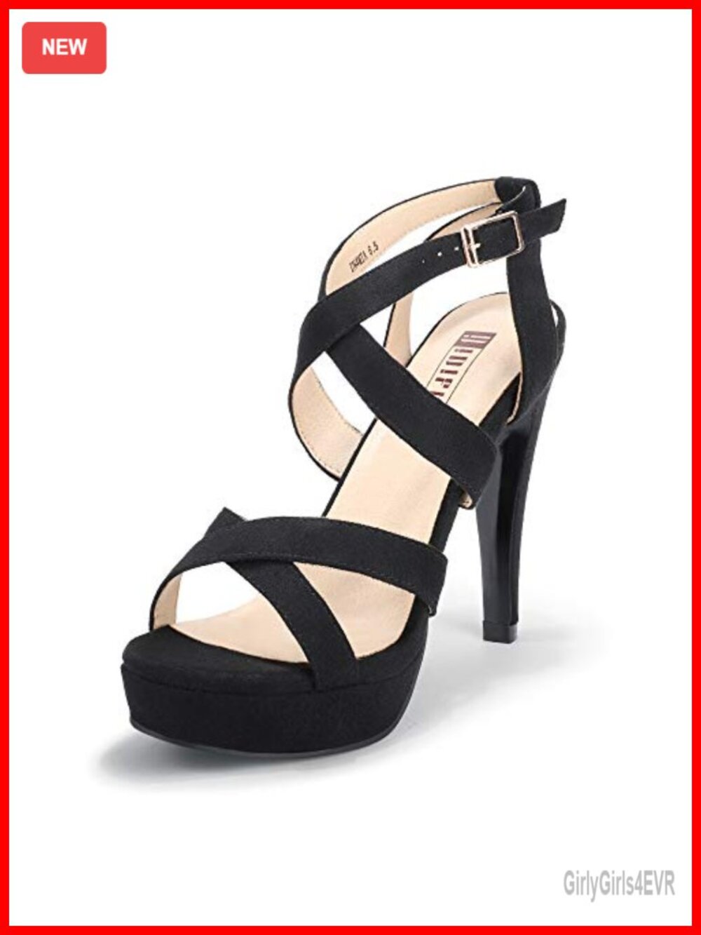 Platform High Heels Strappy Heeled Sandals Open Toe Ankle Strap Formal